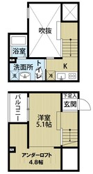 黄金駅 徒歩4分 1階の物件間取画像